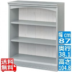 ディスプレイラック 白井産業 飾り棚 本棚 シェルフ収納ラック シェルフ グレー ホワイト 幅87 高さ104 ルミデ LMD-1085GY 写真1