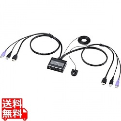 HDMI対応手元スイッチ付きパソコン自動切替器(2:1) 写真1