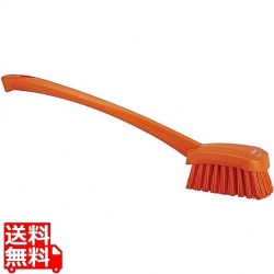 ヴァイカン 長柄ハンドル付ブラシ ハード 4186 オレンジ 写真1