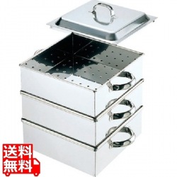 EBM 18-8 業務用角蒸器 33cm 2段 写真1