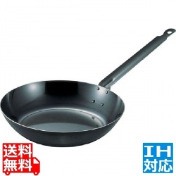 SA鉄黒皮厚板フライパン32cm ※ IH対応 IH (100V/200V)とガス火対応 写真1