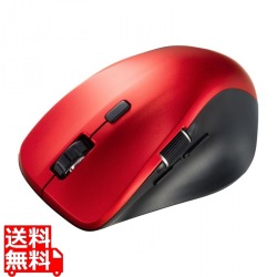 静音Bluetoothマウス(サイドホイール付き･5ボタン･レッド) 写真1