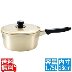 味覚 アルマイト 片手鍋 18cm 写真1