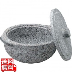 長水 遠赤 石鍋(石蓋付)土鍋風 18cm 写真1