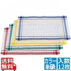 半麻格子ダスター 12枚入 緑 写真1