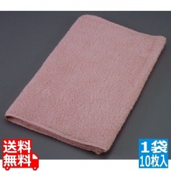 ウォッシュタオル 8160 (1袋・10枚入)ピンク 写真1