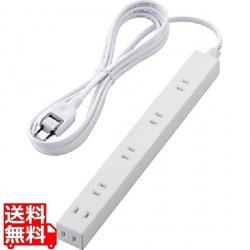 ほこり防止シャッター付きスリムタップ(雷ガード内蔵) 写真1