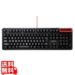 ゲーミングキーボード メンブレン ハードウェアマクロ機能 PS5 ブラック 写真1