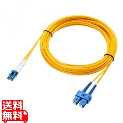 補強メガネ型光ファイバケーブル(シングルモード、LC×2-SC×2、1m) 写真1