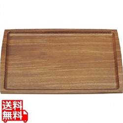 ABSノンスリップ長角盆 濃木目 M44-358 写真1