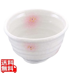 和食器コレクション ピンク白吹小花 丼 4.5寸 写真1