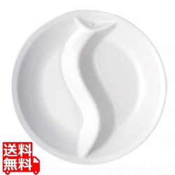 丸型・中華電磁サーバー専用セラミックフードパン仕切付34cm用 65-643-2CY 写真1