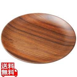 メラミン 耐熱 サークルプレート ダークウッド L 1202583 写真1