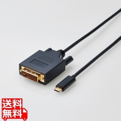 変換ケーブル/Type-C-DVI/1.0m/ブラック 写真1