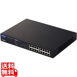 レイヤー2 アンマネージスイッチ/Giga対応/PoE/16ポート/内蔵電源 写真1
