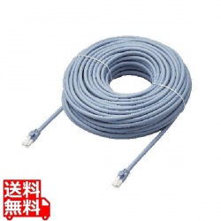 LANケーブル/CAT6A対応/EU RoHS指令準拠/爪折れ防止/簡易パッケージ仕様/30m/ヨリ線/ブルー 写真1