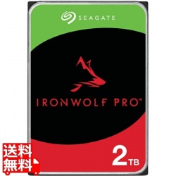 Seagate IronWolf Pro 3.5【データ復旧3年付】2TB HDD(CMR)メーカー5年保証 24時間稼働 PC、NAS用 RVセンサー付 ST2000NT001 写真1