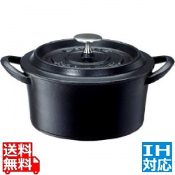 ボン・ボネール ココット 15cm ブラック ※ IH対応 IH (100V/200V)とガス火対応 写真1