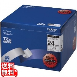 TZeテープ ラミネートテープ(白地/黒字)24mm 10本パック 写真1