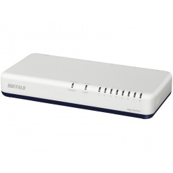 Giga 8ポート スイッチングハブ 電源内蔵 プラスチック筐体 マグネット付 ホワイト 写真1