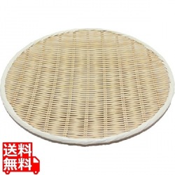 竹製 樹脂渕丸盆ザル42cm 写真1