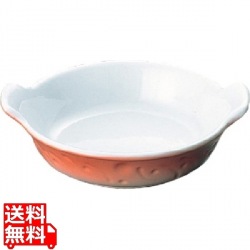 深型 丸耳付グラタン皿 No.610 18cm カラー 写真1