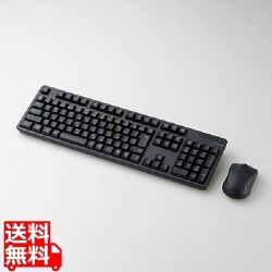 無線キーボード/メンブレン式/フルサイズ/マウス付/ブラック 写真1