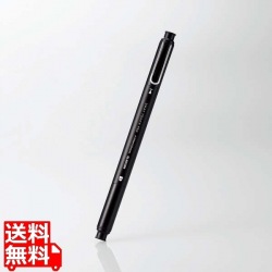 スマートフォン･タブレット用タッチペン/2WAY/超感度タイプ/ディスクタイプ/キャップ2個付き/ブラック 写真1