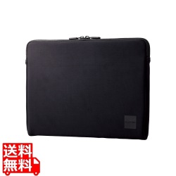 パソコンケース 12インチ 【 MacBook Air / Pro 13インチ M2 M1 Surface Pro 9 / Go 3 / Laptop Go 2 他対応】 耐衝撃 撥水加工 スリム ファスナー式 ブラック 写真1
