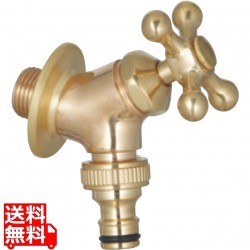 プレーンフォーセット ホース用蛇口B ゴールド 写真1