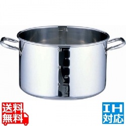 SAパワー・デンジ半寸胴鍋 目盛付 蓋無 45cm ※ IH対応 IH (100V/200V)とガス火対応 写真1