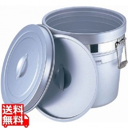 アルマイト 段付二重食缶 (大量用) 250-S (36l) 業務用 写真1