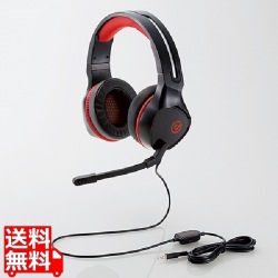 ゲーミングヘッドセット/両耳オーバーヘッド/4極ミニプラグ/50mmドライバ/極厚イヤーパッド/コントローラ付属/ブラック 写真1