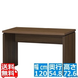 デスク(深型) 白井産業 机 書斎 リビング パソコンデスク 作業机 木製 約幅120 奥行55 高さ73cm ダークブラウン セパルテック SEP-7512DESKF DK 写真1