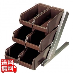 EBM オーガナイザー 3段2列(6ヶ入)ブラック 写真1
