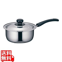 TKG ステンレス プラ柄 片手実用鍋 18cm 写真1