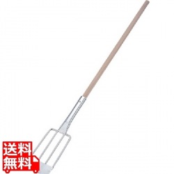 木柄18-8フォーク B型 4本爪 写真1