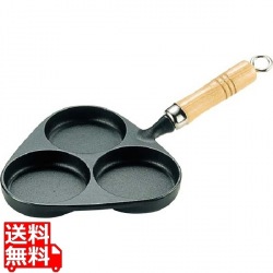 岩鋳 木柄 目玉焼 IH対応 南部鉄器 写真1