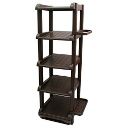 シューズラック 5段 ブラウン 写真1