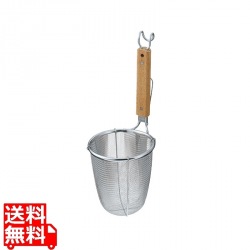 ThreeSnow ラーメン専用パワーてぼ深型 細麺用 引掛付 | 深型 ラーメン専用 ラーメン用 てぼ 細麺用 キッチン用品 調理道具 調理器具 写真1