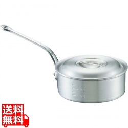 アルミ キング 浅型 片手鍋(目盛付) 30cm 業務用【ガス火専用】 写真1