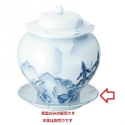 青磁山水仏跳壇 花割皿 大 写真1