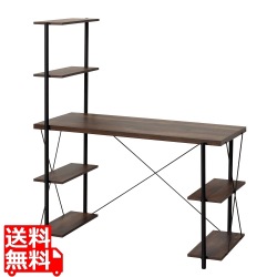 らくらく組立 ラックデスク(ダークブラウン) 写真1