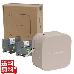 ラベルライター ピータッチ キューブ ラテ (スマホ専用/3.5mm?12mm幅/TZeテープ) 写真1
