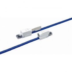 カテゴリー 6対応 鍵付き エコLANケーブル 3m ( ブルー ) 写真1