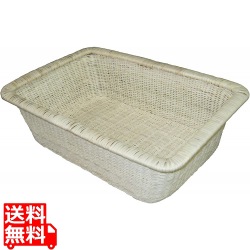 籐 脱衣カゴ A 545×375×H150(58338) 業務用 写真1