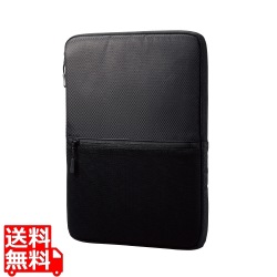 パソコンケース 14インチ ノートパソコン 小物収納可能 【 MacBook Air / Pro ?14インチ その他各種対応 】 撥水加工 裏起毛素材 360度耐衝撃 ブラック 写真1