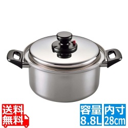 18-10 エクストラ 深型両手鍋 28cm 写真1