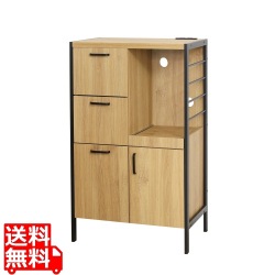 アート食器棚60-100 モダンナチュラル 写真1