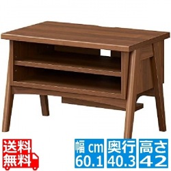 テレビ台 ローボード 白井産業 24V型テレビ対応 テレビボード 一人暮らし コード収納 コンパクト ダークブラウン 幅60.1 奥行40.3 高さ42cm FBW-4060 DK 写真1